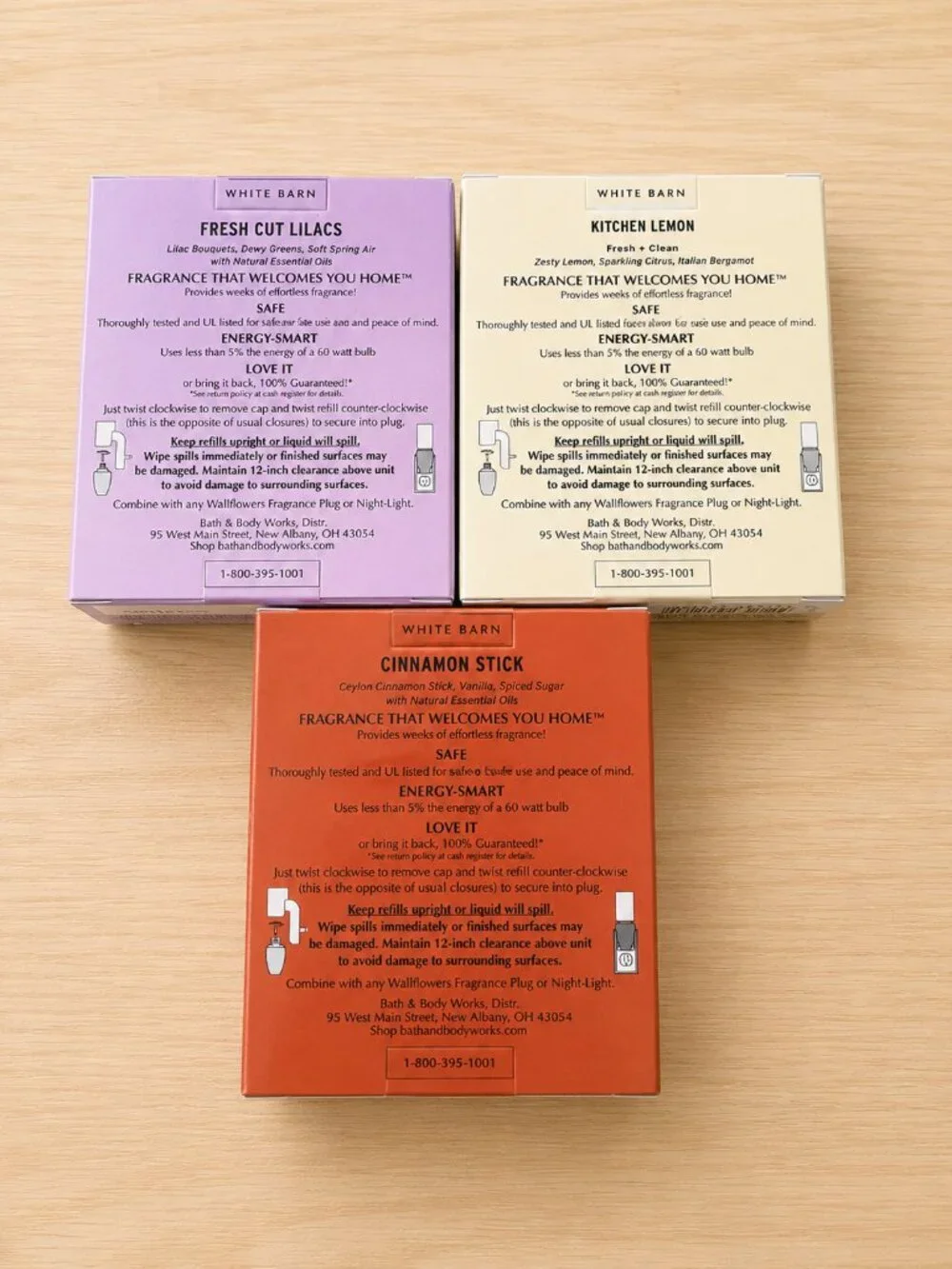 B&BW Wallflower Refills 2-Pack Bundle – 3 packs Lilacs, cinnamon, and Lemon NEW